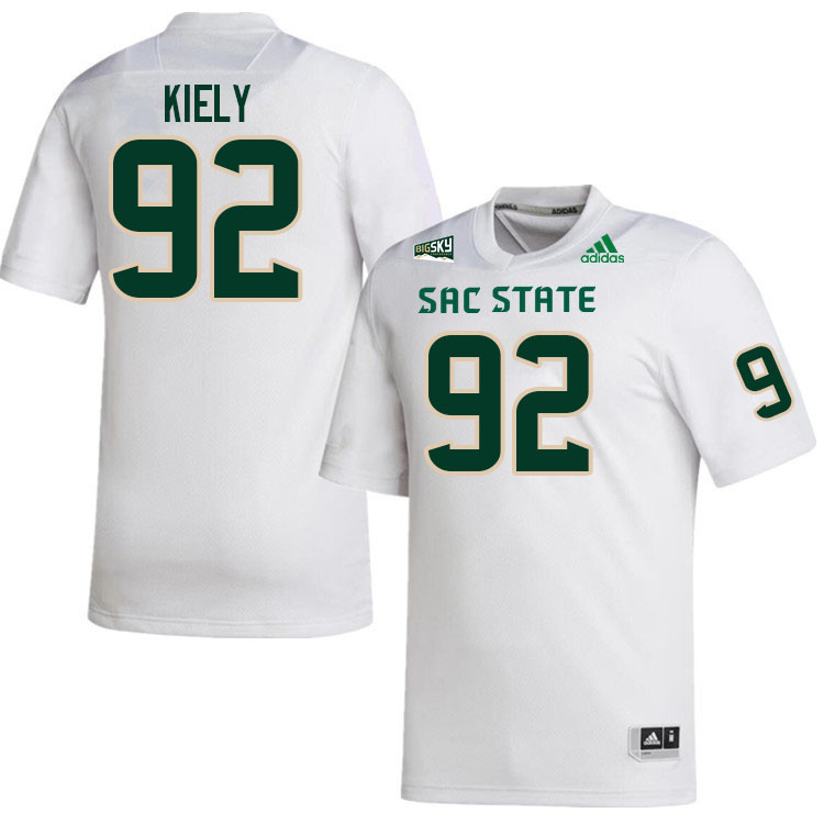 Sacramento State Hornets #92 Evan Kiely College Football Jerseys Stitched Sale-White